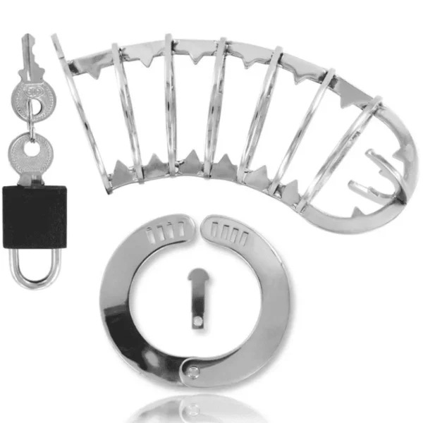 METAL HARD - CAGE PÉNIS AVEC SERRURE DE SÉCURITÉ 14 CM 2(1)