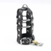 OHMAMA FETISH - ETUI EN CUIR AVEC ANNEAUX MÉTALLIQUES ET CADENAS 3(1)