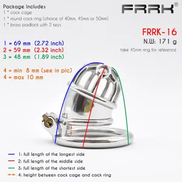 cage de chasteté acier FRRK 