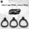 Cage de Chasteté pour Pénis - 3 Anneaux Péniens Haute qualité