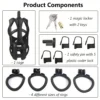 Cage de chasteté pour pénis masculin avec serrure