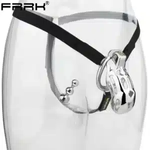cage de chasteté en acier + ceinture