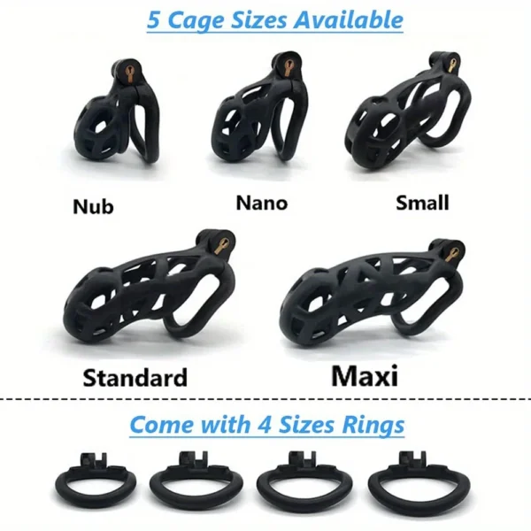 Cage de chasteté pour pénis masculin avec serrure