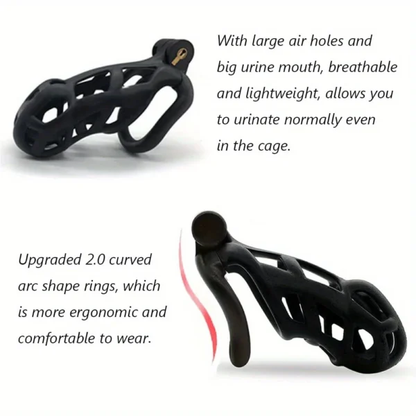 Cage de chasteté pour pénis masculin avec serrure