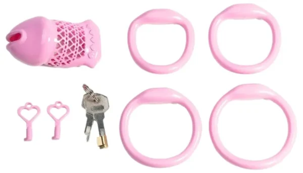 Cage de Chasteté Fivheart 8 x 3.2 cm Rose 3 Cage de Chasteté Fivheart 8 x 3.2 cm Rose 3