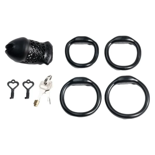 cage de chasteté fivheart 8 x 3.2 cm noire 3