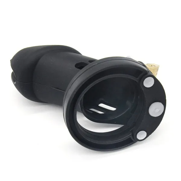 Cage de Chasteté Silicone Bran 9 x 3cm Noire 1