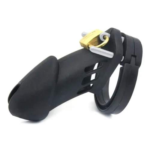 Cage de Chasteté Silicone Bran 9 x 3cm Noire